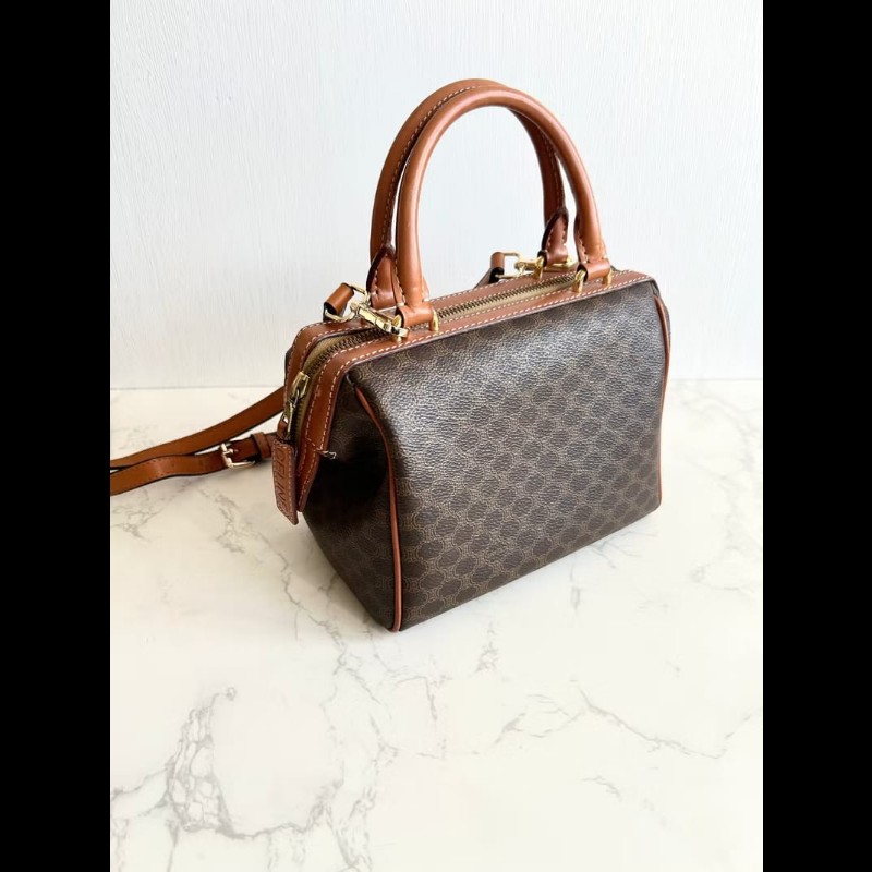 【LA LUNE】中古包 Celine迷你老花波士頓小包 斜背包 側背包 單肩包 二手包-6