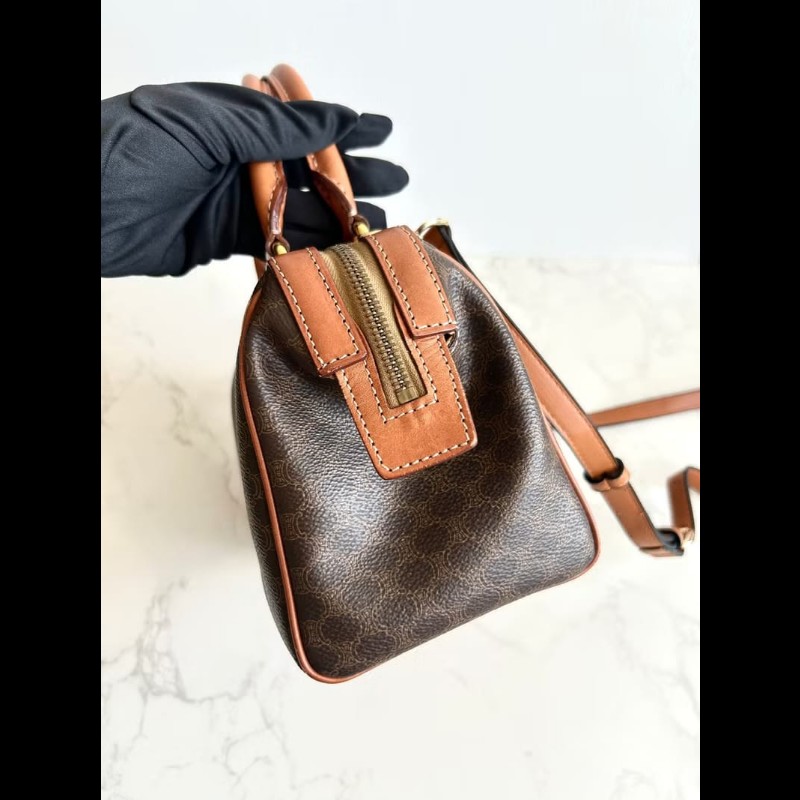 【LA LUNE】中古包 Celine迷你老花波士頓小包 斜背包 側背包 單肩包 二手包-7