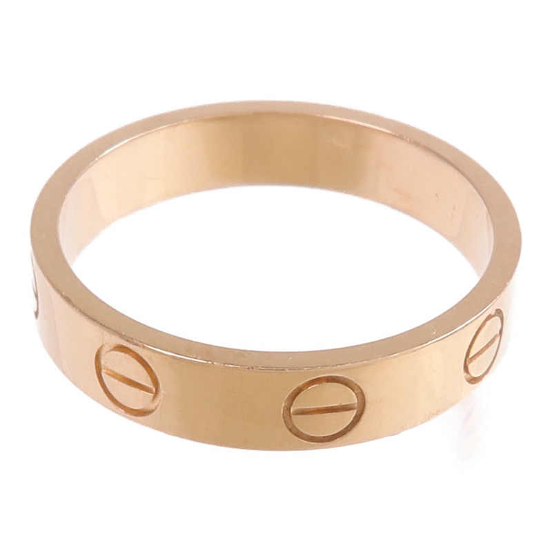CARTIER 18K玫瑰金Mini Love Ring戒指Cartier#50/US#5.25-5
