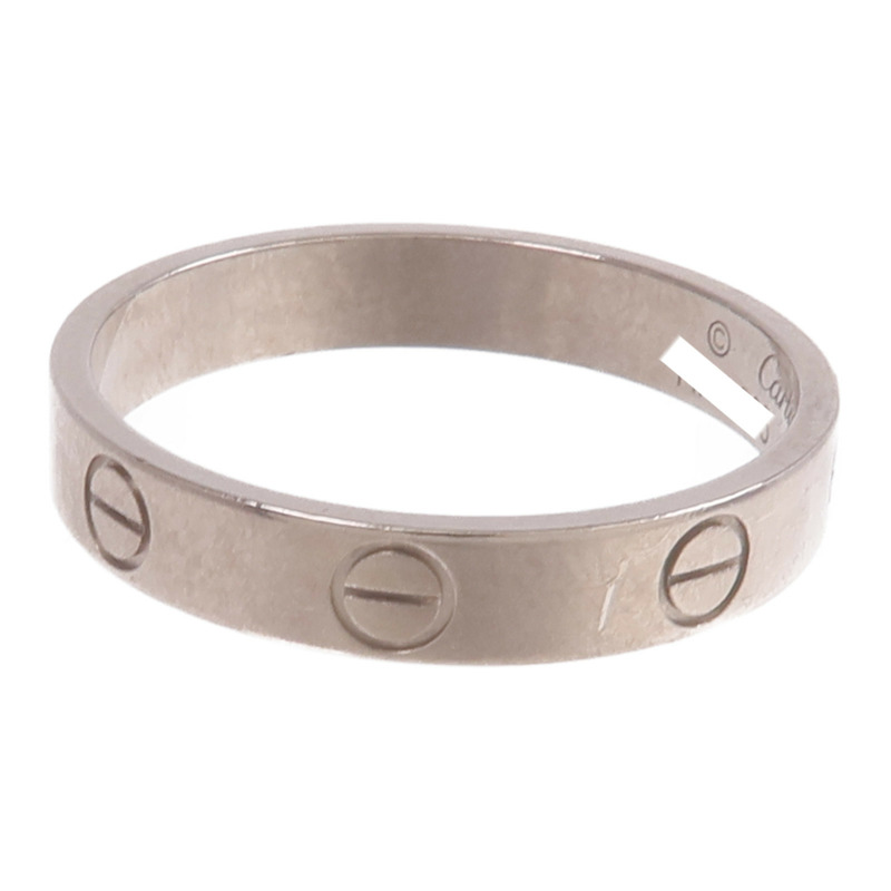 CARTIER 18K白金Mini Love Ring戒指Cartier#57/US#8-2