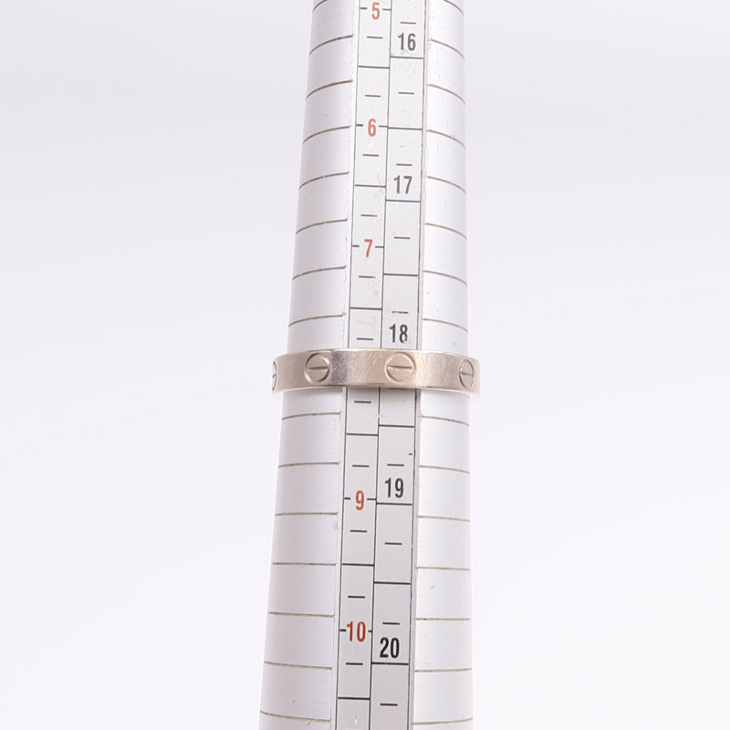 CARTIER 18K白金Mini Love Ring戒指Cartier#57/US#8-7