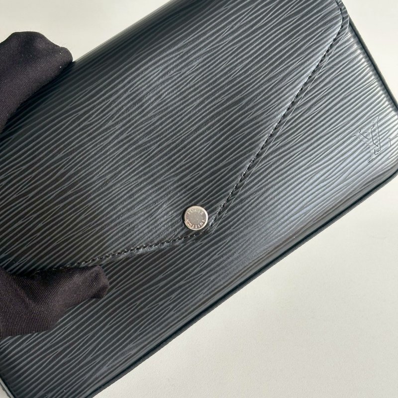 閒置新🖤 Louis Vuitton LV 路易威登 Félicie Pochette 三合一 WOC 水波紋 黑色-7