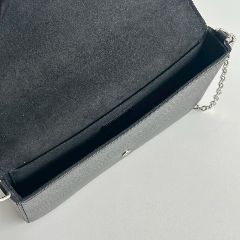 閒置新🖤 Louis Vuitton LV 路易威登 Félicie Pochette 三合一 WOC 水波紋 黑色-12