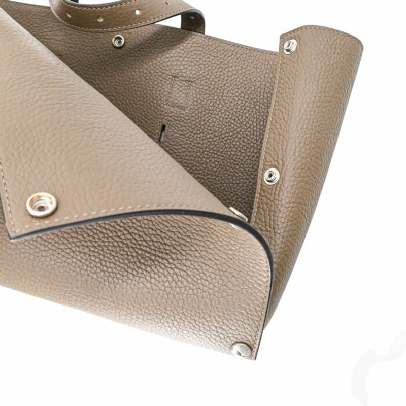 HERMES Sac Vello 手提包，Taurillon Clemence 皮革，女士，Etoupe-11