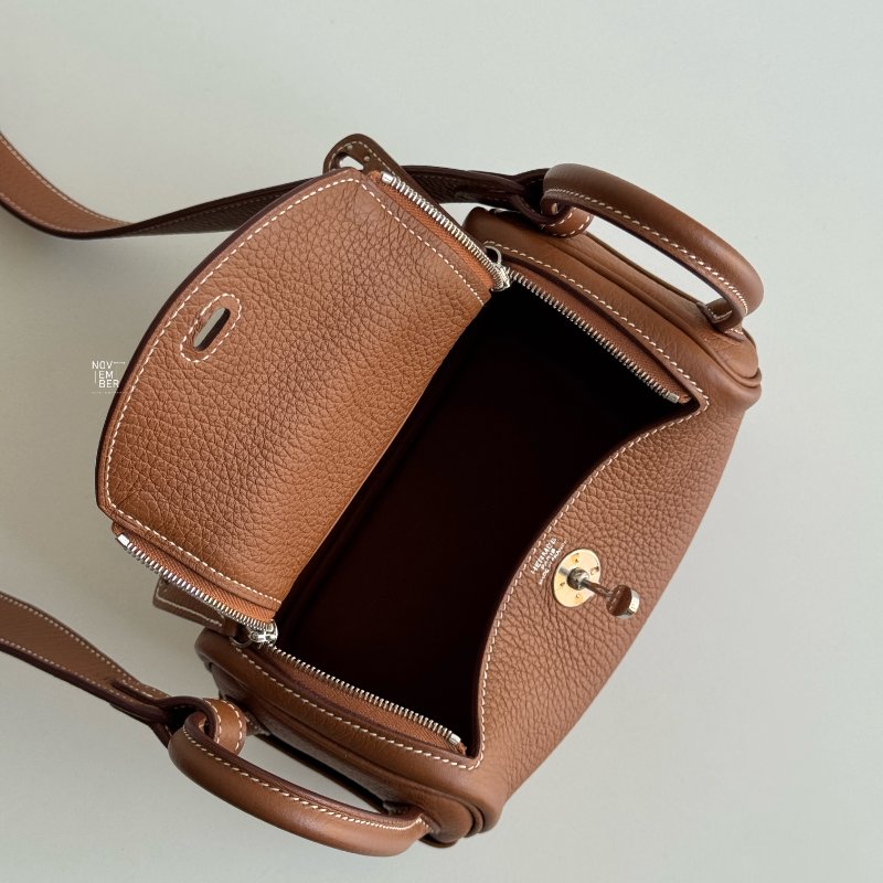 99新🆕 全配有購證🙌🏻 Hermès 愛馬仕 Mini Lindy 金棕銀釦二代-3