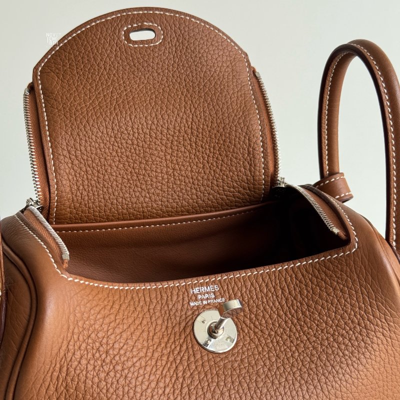 99新🆕 全配有購證🙌🏻 Hermès 愛馬仕 Mini Lindy 金棕銀釦二代-4