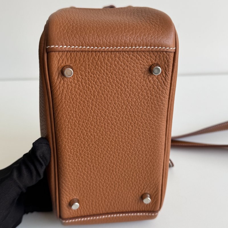 99新🆕 全配有購證🙌🏻 Hermès 愛馬仕 Mini Lindy 金棕銀釦二代-14