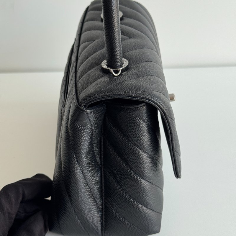 99新🆕 全配有購證🙌🏻 保卡款28開 Chanel Coco Handle 小號 黑銀🖤-6