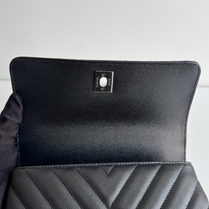 99新🆕 全配有購證🙌🏻 保卡款28開 Chanel Coco Handle 小號 黑銀🖤-10