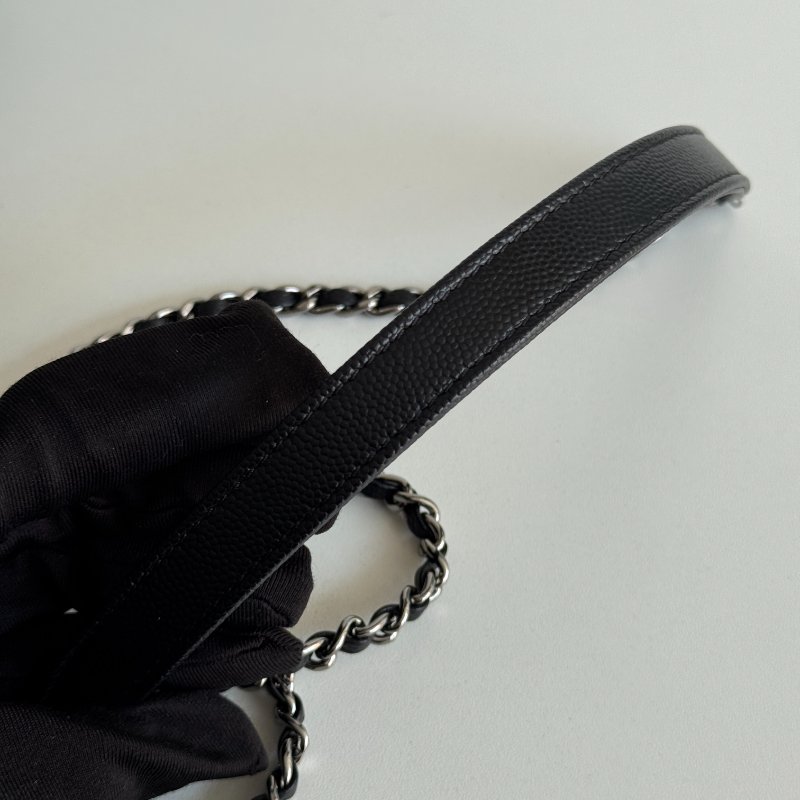 99新🆕 全配有購證🙌🏻 保卡款28開 Chanel Coco Handle 小號 黑銀🖤-13