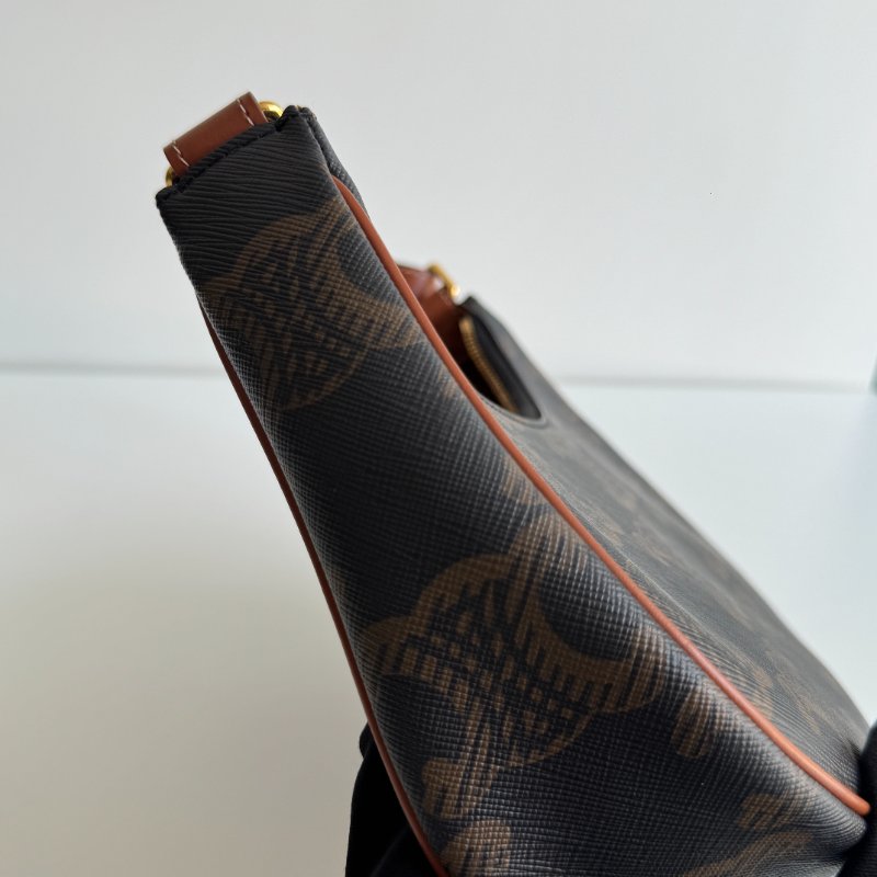 99新🆕 Celine 瑟琳 AVA 老花半月包 棕色-14