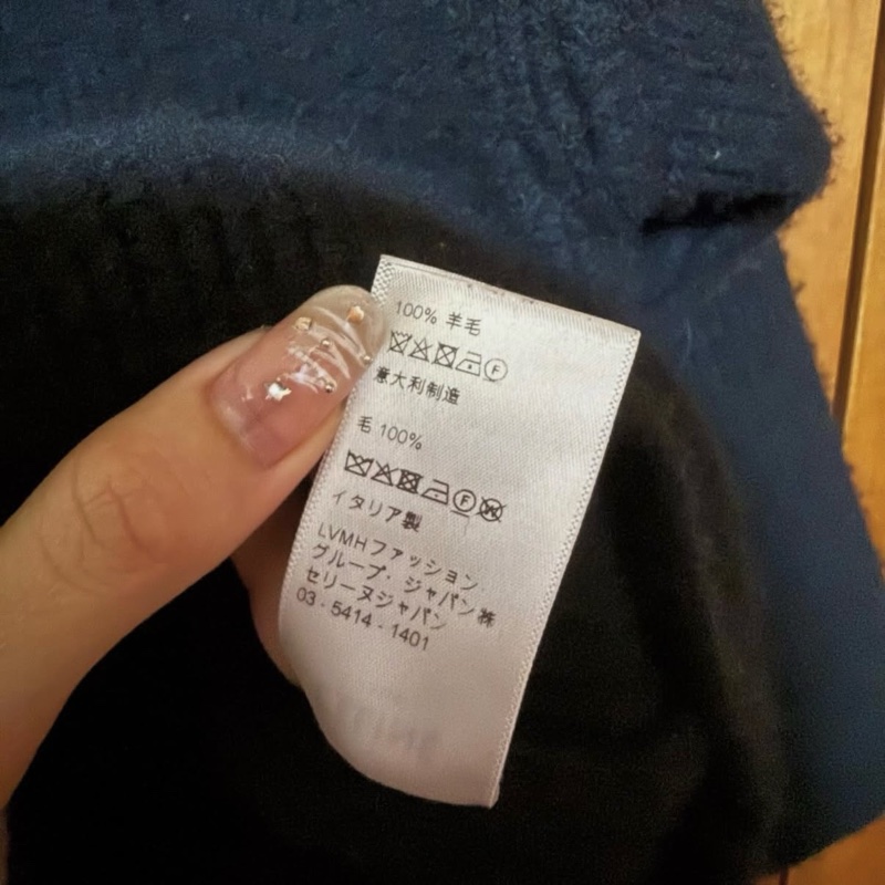 celine 全羊毛黑色毛衣 s號出清 大logo 衣長57-6