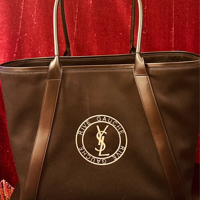 YSL RIVE GAUCHE TOTE BAG IN CANVAS-0