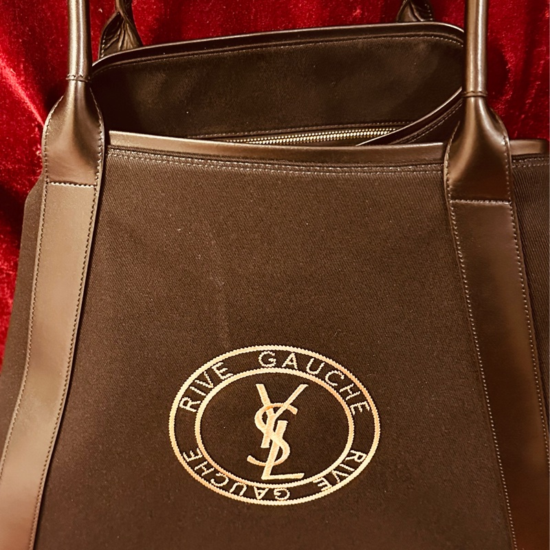 YSL RIVE GAUCHE TOTE BAG IN CANVAS-4