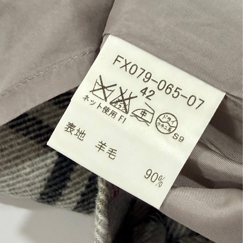 BURBERRY 倫敦 混羊駝格紋百褶毛料裙-9