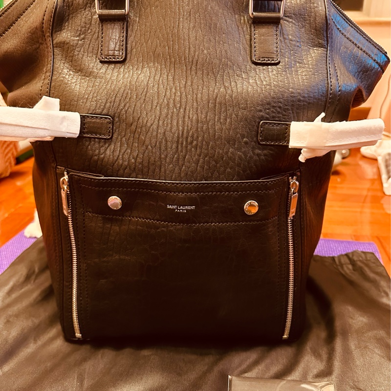 YSL DOWNTOWN TOTE BAGI IN LAMBSKIN LEATHER-14