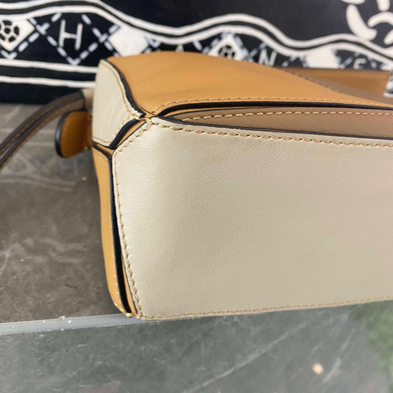 Loewe/羅意威 puzzle mini焦糖色拼色 幾何包 尺寸:長18cm 寬8cm 高12.5-6