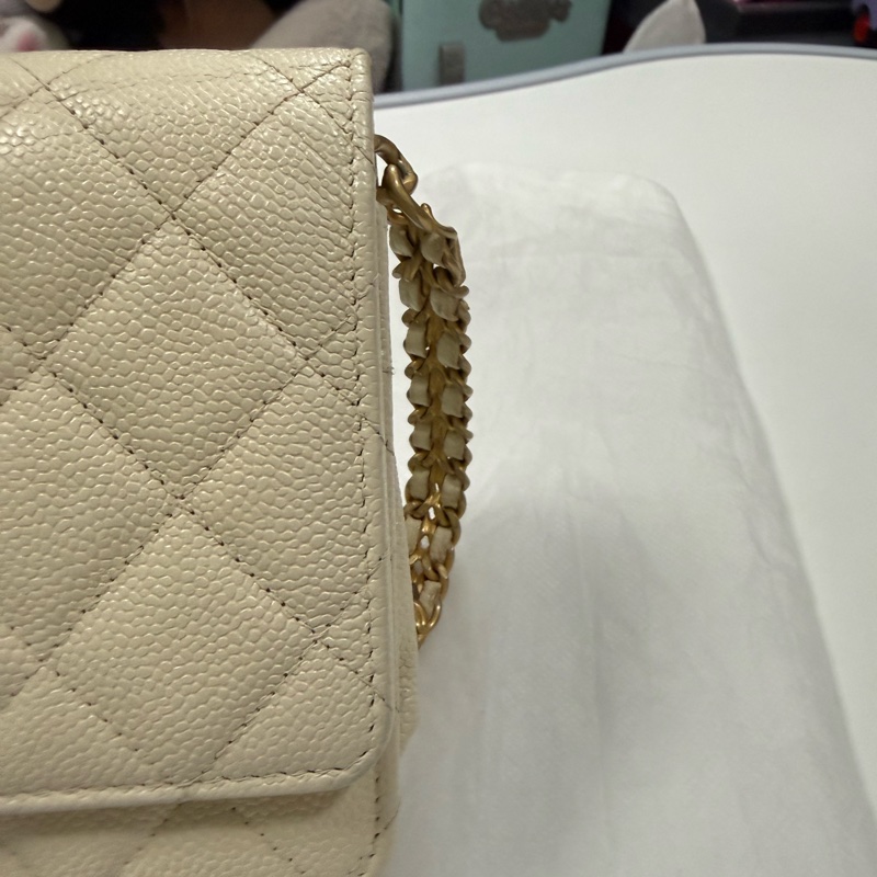 香奈兒白金WOC晶片款-2