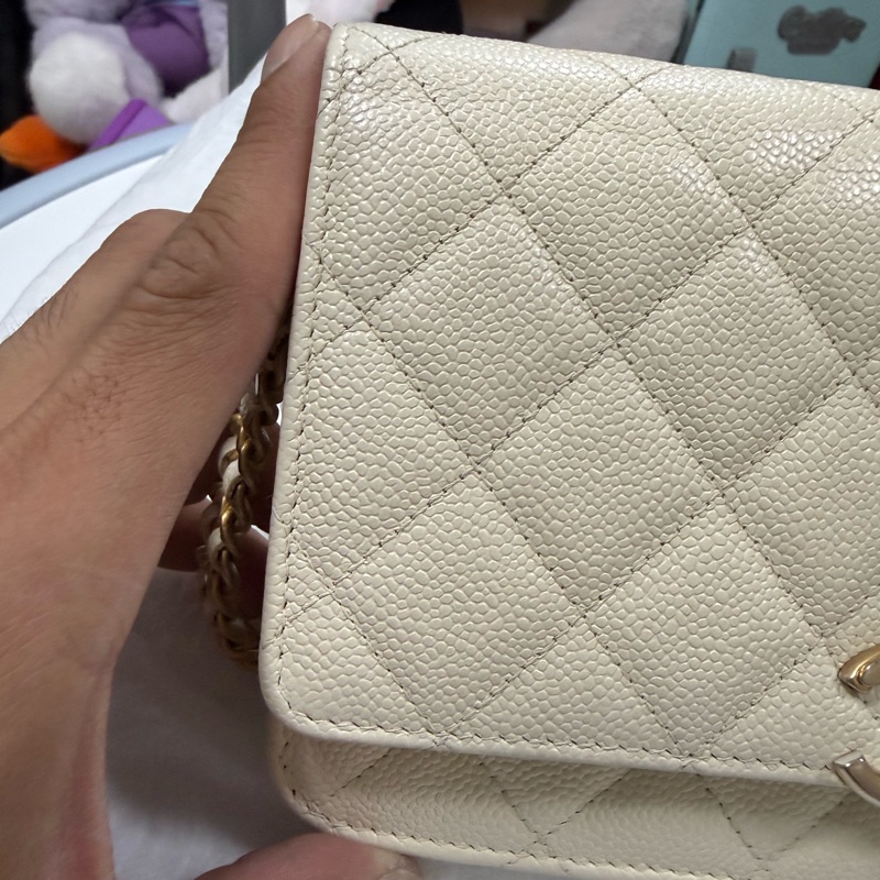 香奈兒白金WOC晶片款-3