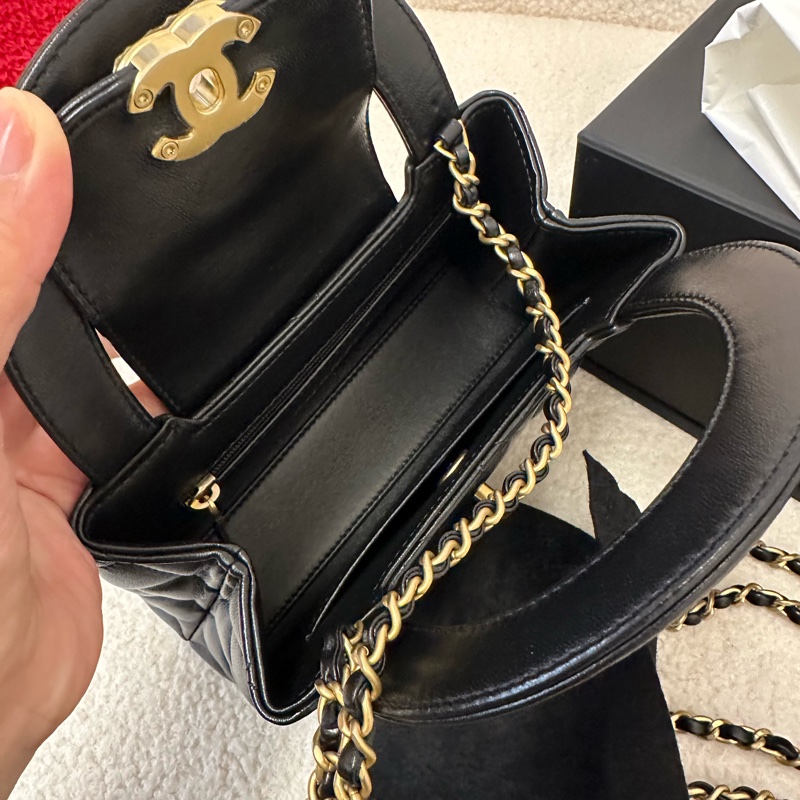 全新帶票香奈兒/Chanel 迷你kelly購物包-6