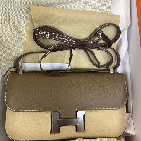 Hermès 大象灰 康康Elan 全新全套K刻，epsom皮，