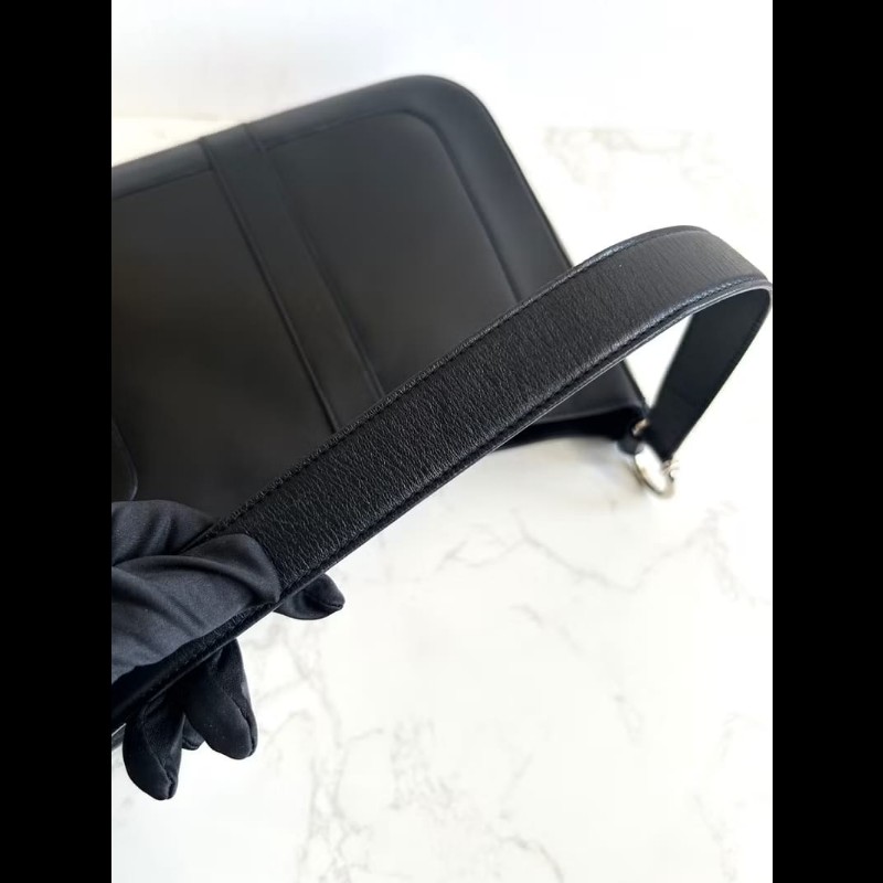 【LA LUNE】中古包 Celine黑銀凱旋門流浪包 側背包 單肩包 腋下包 二手包-2