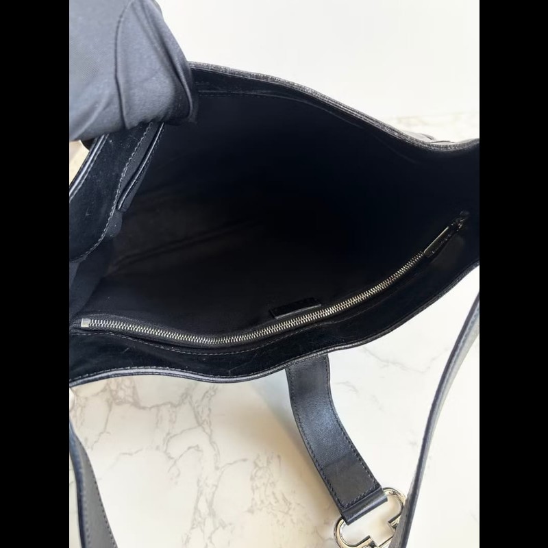 【LA LUNE】中古包 Celine黑銀凱旋門流浪包 側背包 單肩包 腋下包 二手包-8