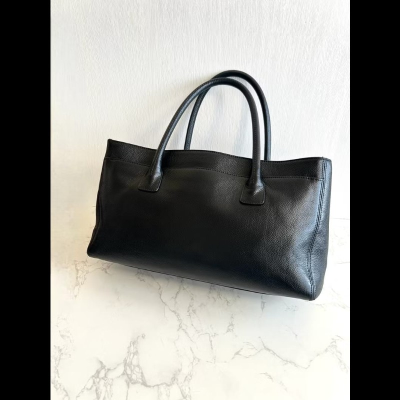 【LA LUNE】中古包 Chanel黑銀Executive Tote復刻托特包 單肩包 側背包 二手包 古著包-2