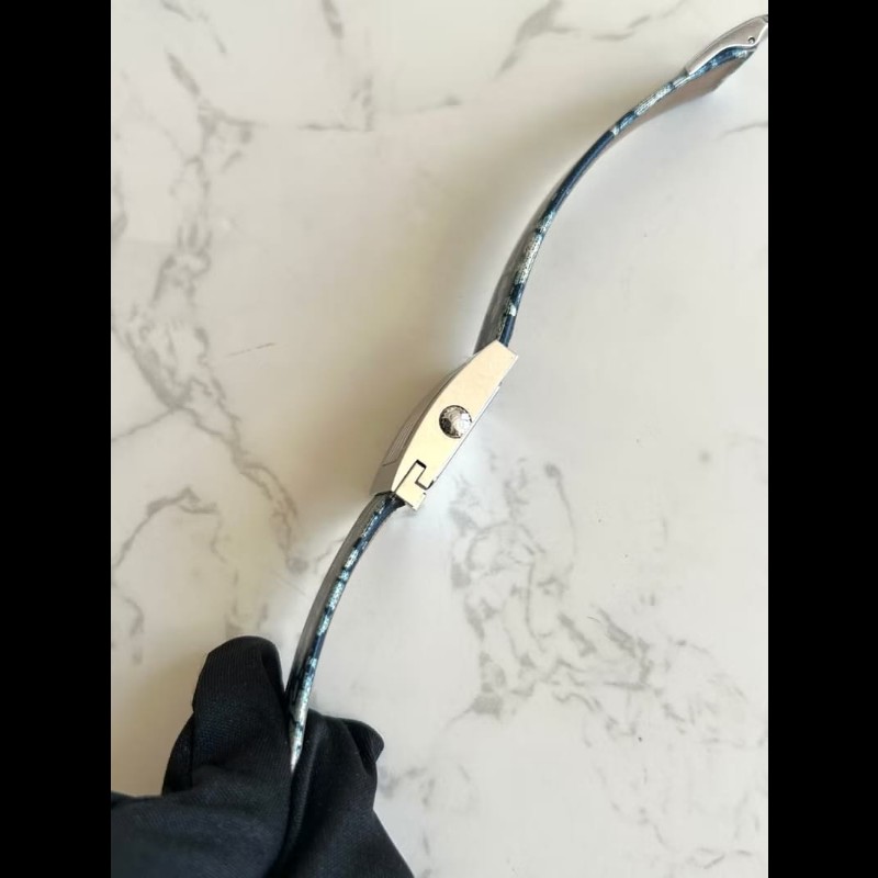 【LA LUNE】絕版稀有品 Dior灰銀色蜂巢圓盤手錶 古董錶 二手女裝腕錶 中古錶-6