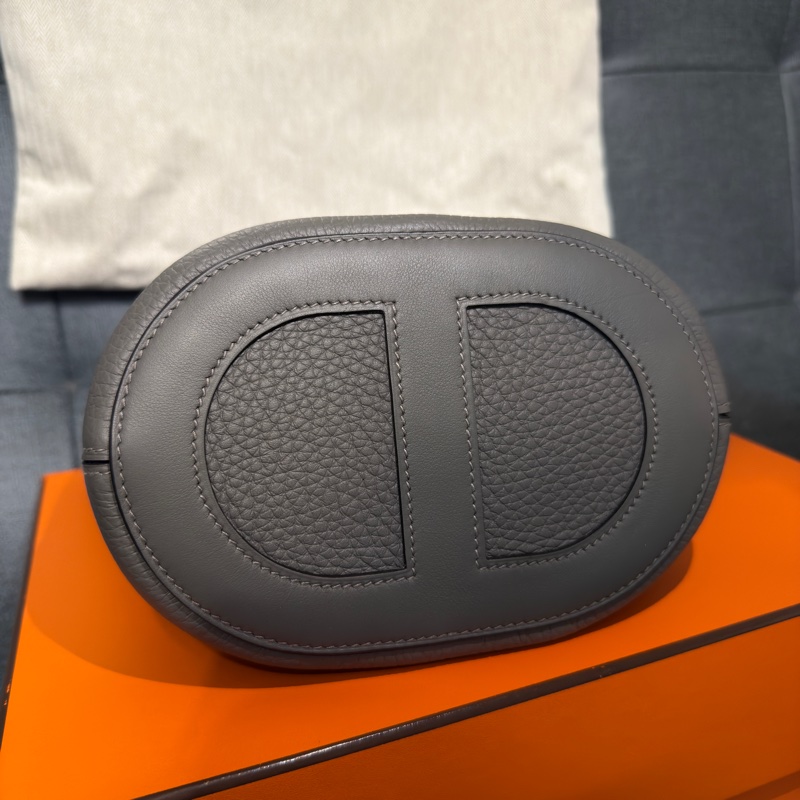 Hermès In-the-Loop 18 愛馬仕 灰黑色豬鼻手提包-4
