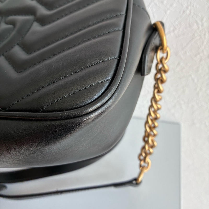 Gucci 447632黑復古金雙G marmont 24公分-10