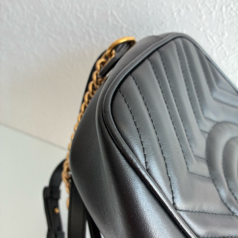 Gucci 447632黑復古金雙G marmont 24公分-12