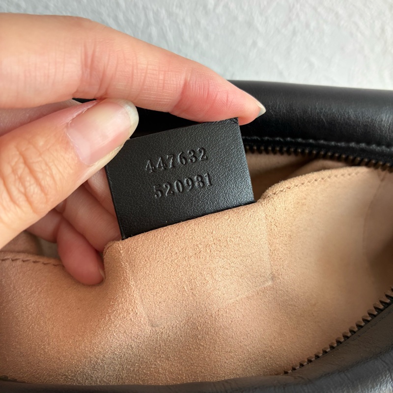 Gucci 447632黑復古金雙G marmont 24公分-18