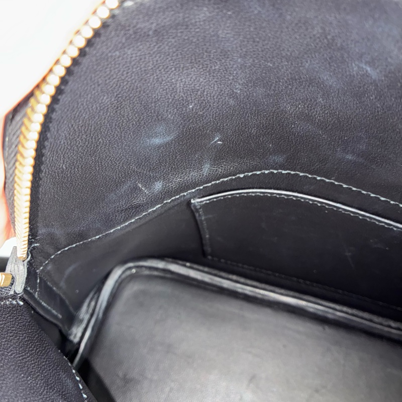 Hermes C刻BOLIDE 25黑色金釦牛皮柏莉包-15