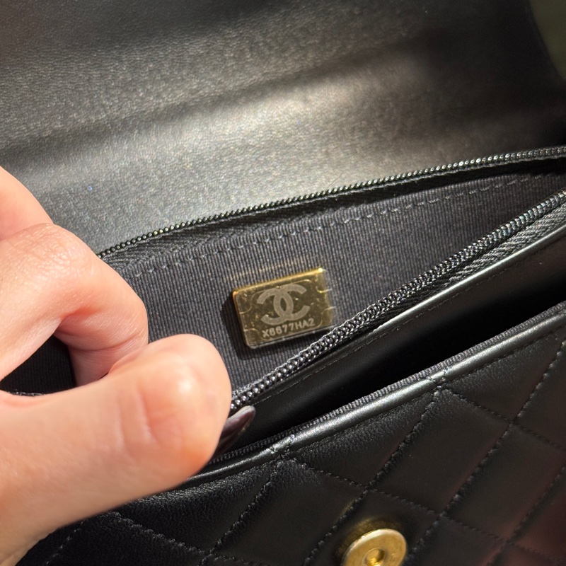 CHANEL Classic WOC with Top Handle 香奈兒經典菱格紋把手鏈包-6