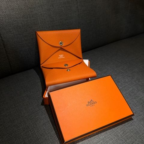 Hermès Calvi Duo 愛馬仕雙層釦式卡夾/零錢袋