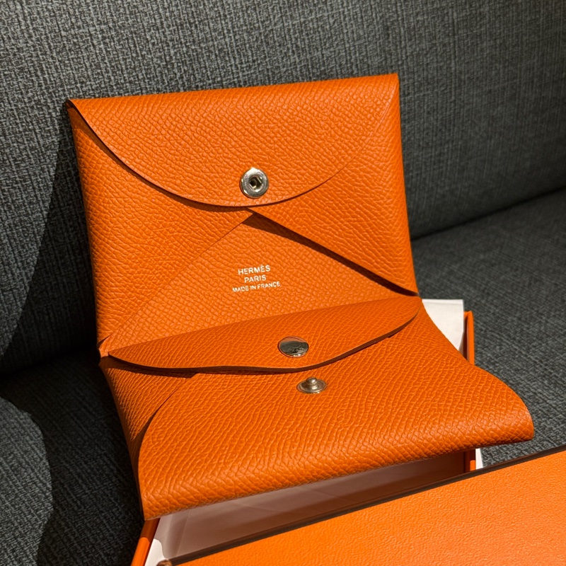 Hermès Calvi Duo 愛馬仕雙層釦式卡夾/零錢袋-1