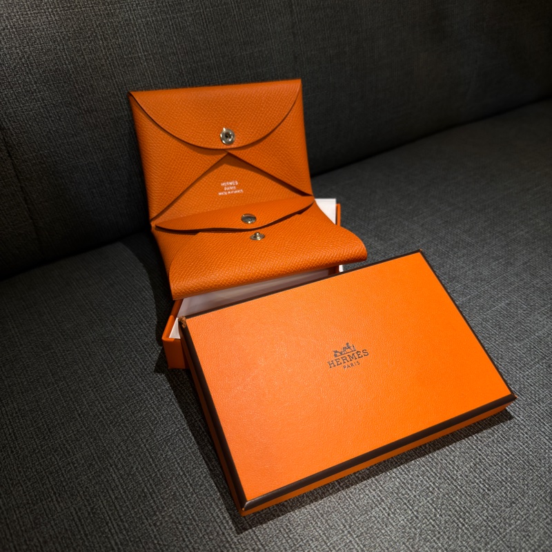 Hermès Calvi Duo 愛馬仕雙層釦式卡夾/零錢袋-4