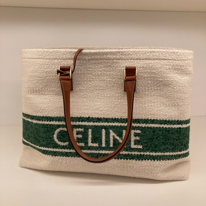 ⏰限時特賣價🌺 Celine Soleil 紡織和小牛皮橫式Cabas包-5