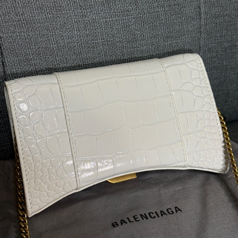 Balenciaga Hourglass 巴黎世家鱷魚壓紋woc鏈包-6