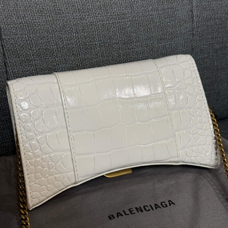 Balenciaga Hourglass 巴黎世家鱷魚壓紋woc鏈包-7