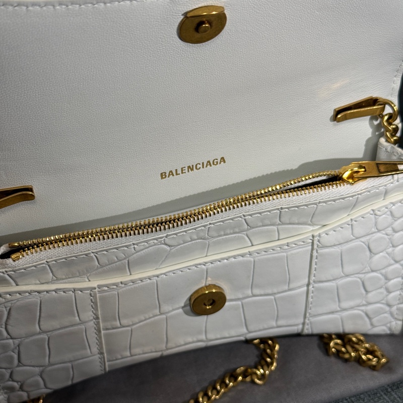 Balenciaga Hourglass 巴黎世家鱷魚壓紋woc鏈包-10