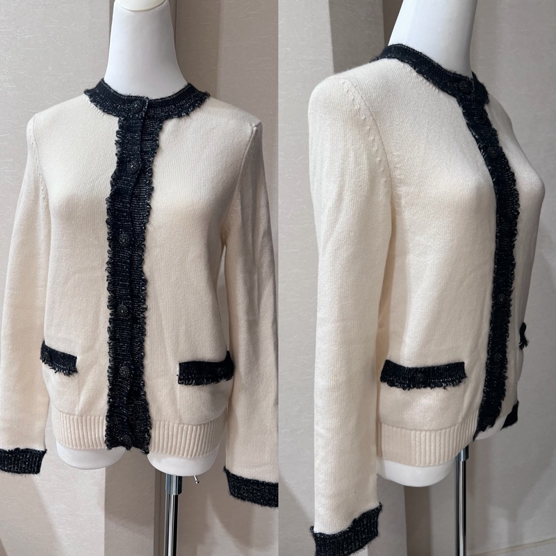 Chanel 經典黑白針織外套-0