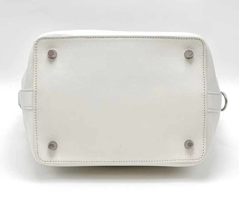 HERMES/愛馬仕奶昔白銀扣牛奶盒子toolbox 20 框P-4