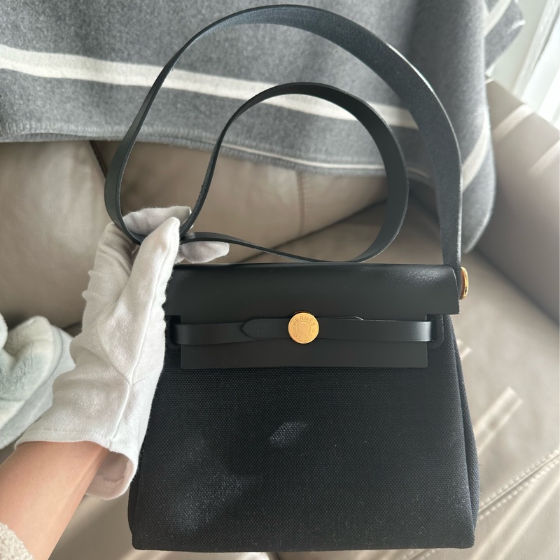 Hermes herbag mini 黑金-5