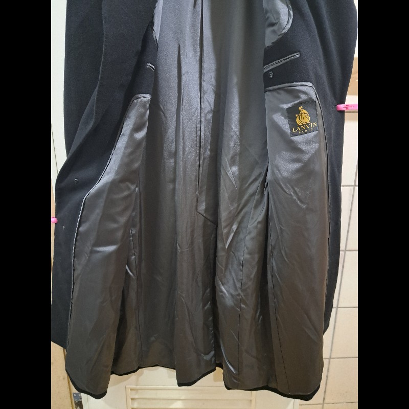 ●原價18萬元／XXL／近新極美／LANVIN ／時尚男神羊絨長大衣-16