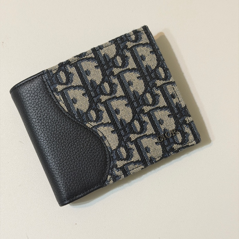 914intheair精品代購『全新閒置』Dior Saddle 對折錢包 老花對開皮夾，有零錢袋-3