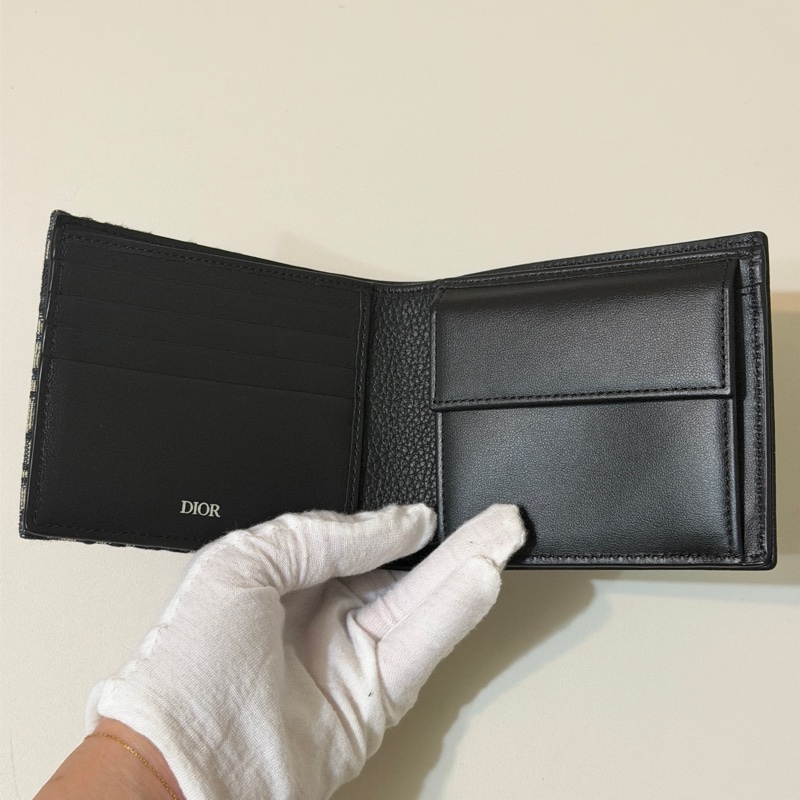 914intheair精品代購『全新閒置』Dior Saddle 對折錢包 老花對開皮夾，有零錢袋-6