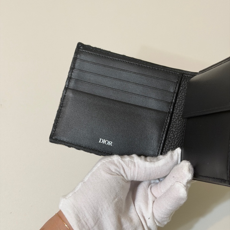 914intheair精品代購『全新閒置』Dior Saddle 對折錢包 老花對開皮夾，有零錢袋-7