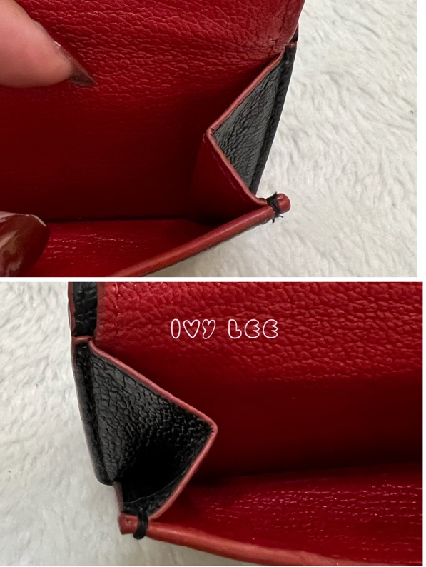 Miu Miu Madras Love 三折短夾 黑 造型紅愛心 正品 二手精品-14